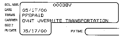 PerfectScan Bill of Lading clean text